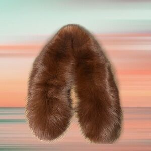 Luxurious Brown Fur Scarf